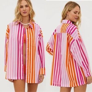 Beach Riot Women's Alexa Top in Sunset Stripes L / XL